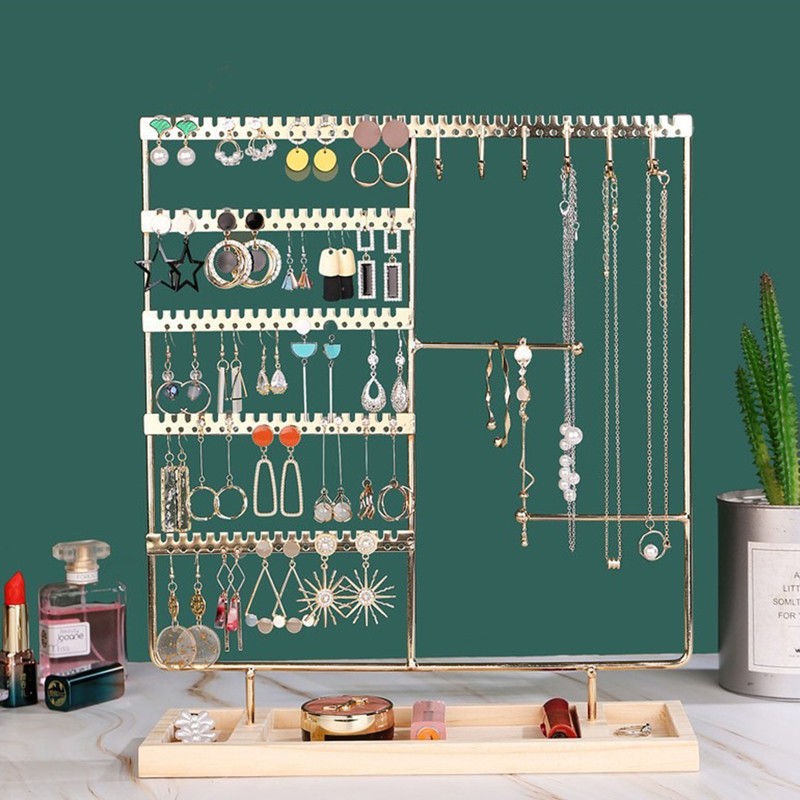 Vellure Jewelry Organizer Drawer – Wooden Base with Metal T-Bars,