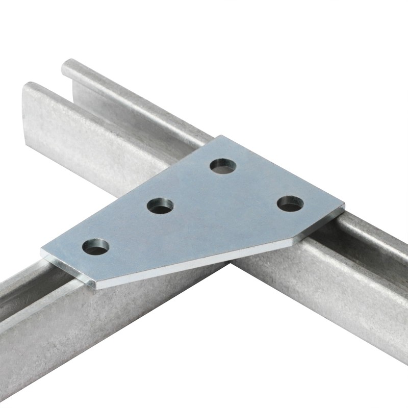 heneng 4 Pcs Flat Plate Fitting for 1-5/8" Strut Channel,
