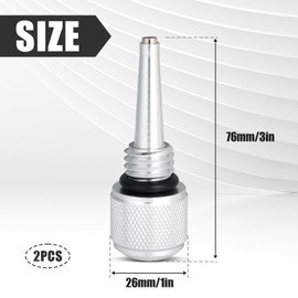 2pcs 55201 Magnetic Oil Dipstick for Inverter Generators, Silver Aluminum Magnetic Oil Dipstick Replacement with Rubber Rings, Compatible with Wen/Predator/Yamaha