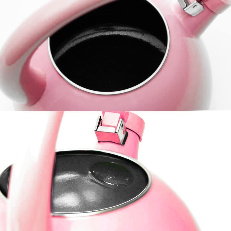 Whistling Tea Kettle for Stove Top Enamel on Steel Teakettle,