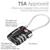 Fosmon TSA Accepted 3 Digit Combination Cable Lock for Suitcase,