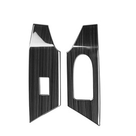 MEKOMEKO MX30-BLSJB New Mazda MX-30 Exclusive Wind Switch Panel Door Window Button Door Switch Panel Interior Parts Accessories Stainless Steel 2PCS MX-30 2022~ Right Handle Only [Black Hairline]