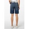 Sublevel Damen Jeansbermuda mit Gürtel, Aufschlag, 5-Pocket Dark-Blue M