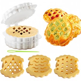 Dough Presser Pocket Pie Molds, Party Potluck Hand Pie Molds, Hand Pie Molds, Apple, Pumpkin And Acorn Shapes 3-Piece (Orbicular)