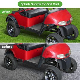 10L0L Golf Cart Fender Flares for Yamaha Drive G29 2007-2016 - 4 Piece Standard Front and Rear Fender Flares with Reflector, Easy to Install (NOT for Modified Cart)