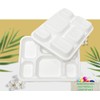 PACK OF 25 - 6 COMPARTMENT STRONG DISPOSABLE PLATES 32x22x5cm,