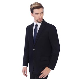 P&L Men's Classic Fit Blazer Elegant Suit Jacket Stretch Sport Coat for Business Daily Wear, Regular and Big & Tall Sizes Navy