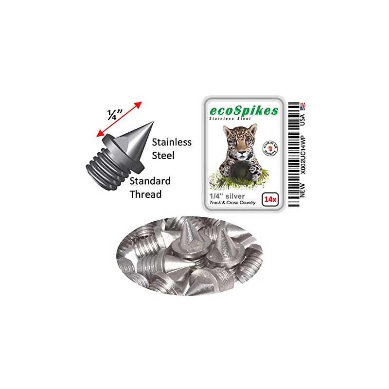 ecoSpikes 1/4 inch (6mm) Stainless Steel Track and Cross Country