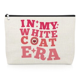 White Coat Gifts for Women Makeup Bag White Coat Ceremony Gift Future Doctor Cosmetic Bag Nurse Gift Thank You Present for Doctor Coworker Christmas Birthday Present Medical Graduation Zipper Pouch