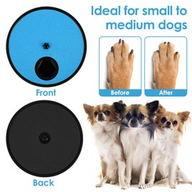 Abizarch Dog Scratch Pad for Nails Non-Slip Dog Scratch Board with 6 Snack Compartments Rotating Round Dog Nail Scratch Board Removable Scratching Scratchboard Scratchpad Sandpaper for Dog Pet ZHAZHAM
