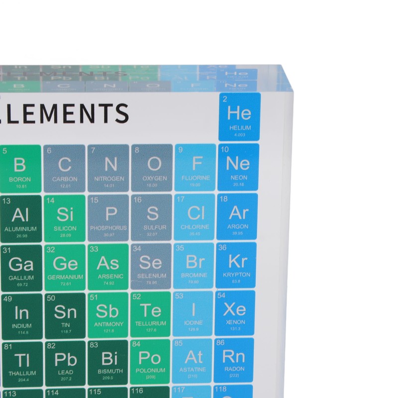 Educational Periodic Table Decoration Safe Odorless Modern Acrylic Periodic Table