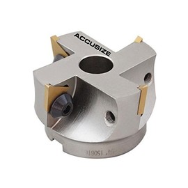 Accusize Industrial Tools 2-1/2 inch Indexable Face Shell Mill 90 Degree, Positive Rake with Tpg322 Inserts, 3508-0016