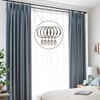 CCUCKY Pack of 20 Curtain Rings with Clips, Opening Metal