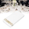 40PCS Gold Napkins Gold Trim Linen Hand Feel Gold Napkins