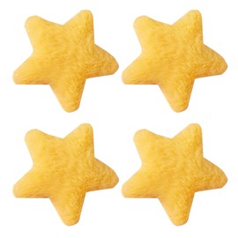 4 Pcs Yellow Star Hairpins Solid Color Fluffy Fuzzy Soft Anti-slip Hair Decor Portable Sweet Style Pentagram Bangs Clips Hair Styling Clips Fuzzy Hair Clips, Hair Accessories