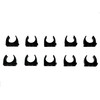 Evoges 20mm Black PVC U Clip Conduit Push in Saddle,