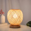 Bedside Lamp Bedroom Cosy Bamboo Woven Lamp Warm Light Night