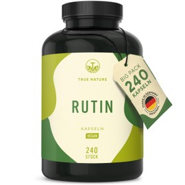 Rutin Capsules - 240 Capsules (500 mg) - 95% Rutin from Japanese String Tree Flowers - No Additives - Vegan, Lactose Free & Gluten Free - German Production - TRUE NATURE®