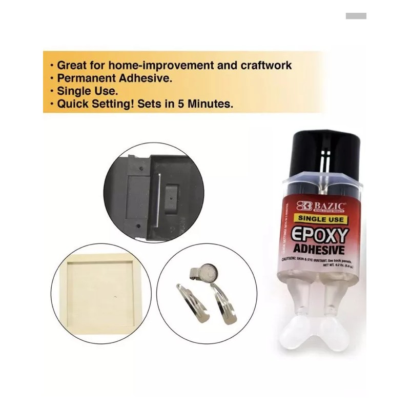 BAZIC 1 Tube Epoxy Adhesive Glue High Strength Quick Setting