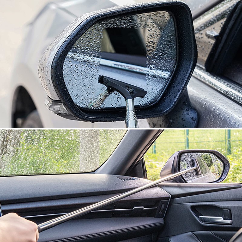 jeseny Pack-2 Car Rearview Mirror Wiper, Telescopic Auto Mirror Squeegee