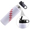 22 oz Baseball Water Bottle, Sports Flask Metal Thermos Travel