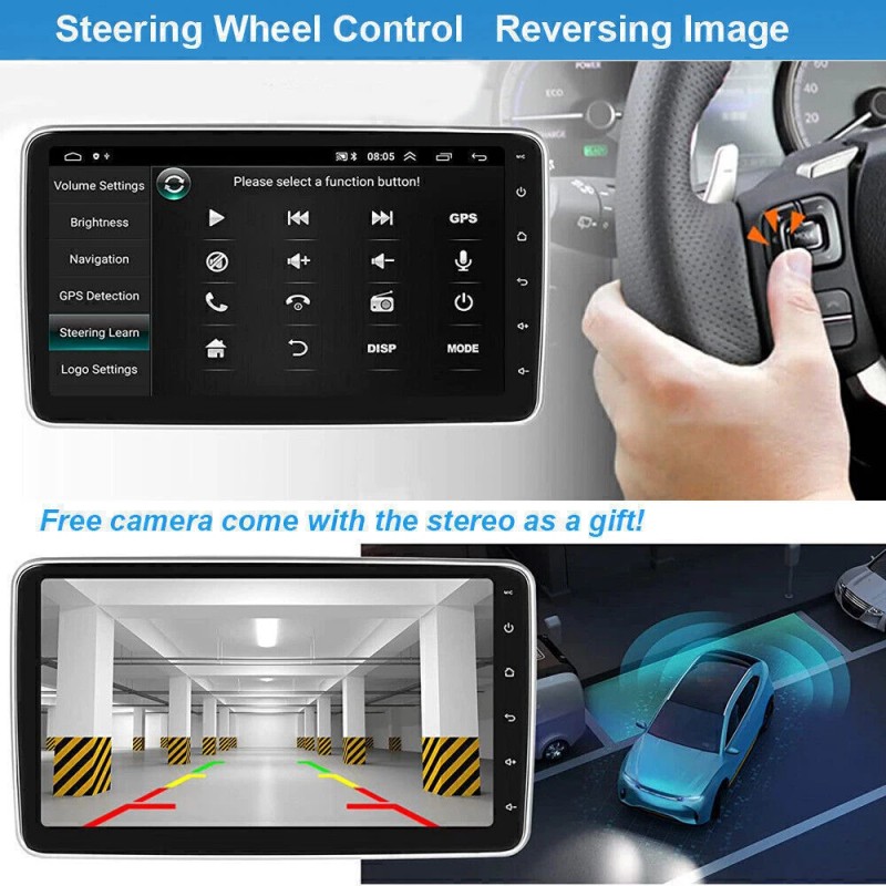 Unbranded For 2009-2012 Dodge Ram 10.1" Rotatable Carplay Car Radio