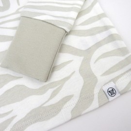 HonestBaby 2-Piece Pajamas Sleepwear PJs 100% Organic Cotton for Baby, Toddler, Kids, Boy, Light Zanzibar Zebra, 18 Months