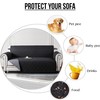 Hafaa Sofa Cover 1 Seater Water Resistant Sofa Slipcovers, Black/Dark