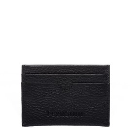 FEYNSINN ADA Flat Card Holder with RFID Protection Made of Nappa Leather I Small Wallet Credit Card Holder Small for Women I with Coin Compartment Credit Card Holder Black Handmade, black, ID card