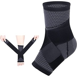 2PCS Tobilleras Deportivas Ajustable Compresión Estabilizadora para Protección Soporte de Tobillo Ajustable Protección de Tobillo Deportiva Antidesliz