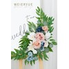 WEIERYUE Artificial Wedding Arch Flowers Kit(Pack of 2) for Wedding