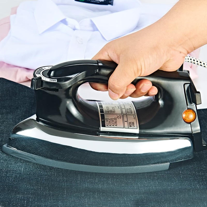 Dry Iron, No Steam No Holes, 9 Ft Cord, Non-Stick