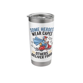 Food Delivery Rider Fast Food Driver Food Chain Courier Stainless Steel Insulated Tumbler