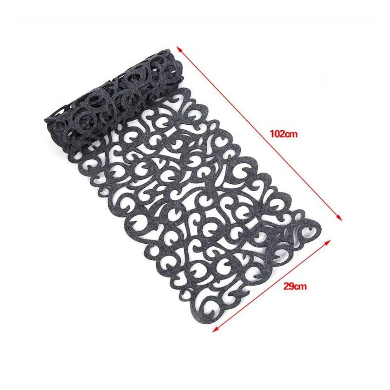 ieron Rectangle Hollow Felt Table Runner Tablecloth Mats Placemats Felt