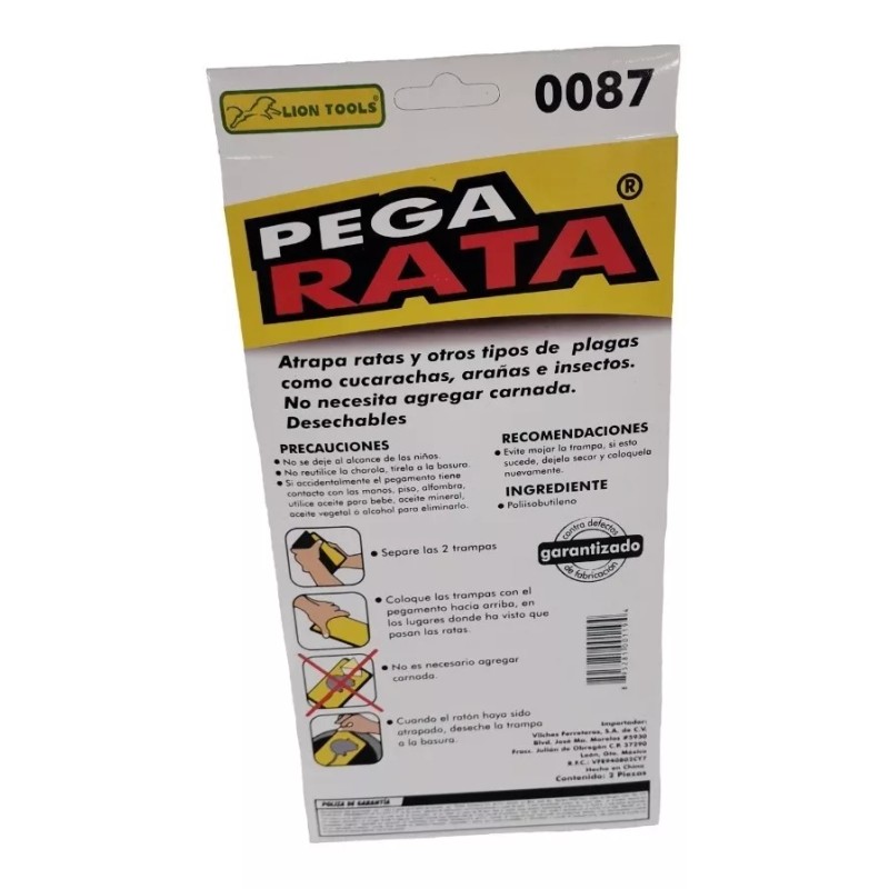 Lion Tools 5 Trampas Para Rata De Pegamento En Charola