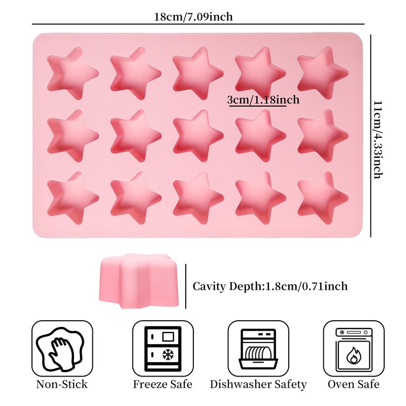 Star-Stylized Ice Cube Trays Pudding Jello Ice Tray Star