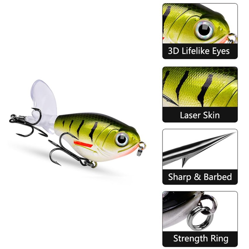 (E# Large) Sharp Hook & Jig Blade Spinners Fishing Lures,