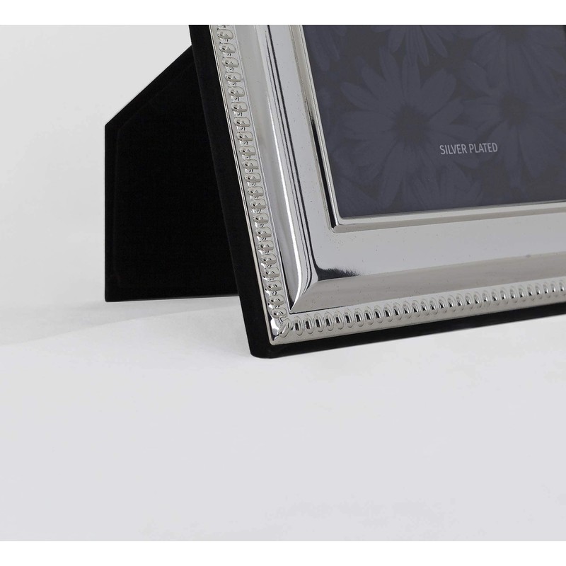 Frametigo Silver Plated Bead Photo Frame - Fits Photo Size