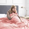 MOONLIGHT20015 Fleece Blanket Throws for Sofas - 400 GSM Pink