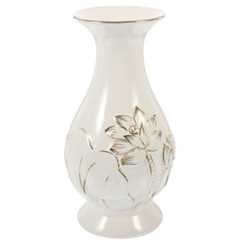 Tofficu Guanyin Jade Pure Bottle 6.9 Inch Lotus Flower Vase Decorative Buddhist Altar Vase for Home Office Water Offering and Display