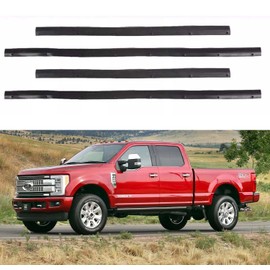 4PCS Front Rear Door Lower Weatherstrip Seal Trim Compatible with 1999-2016 Ford F250 F350 F450 F550 Super Duty Crew Cab, 2000-2005 Ford Excursion Replace# F81Z-2520758-AA 1C3Z-26253A24-A