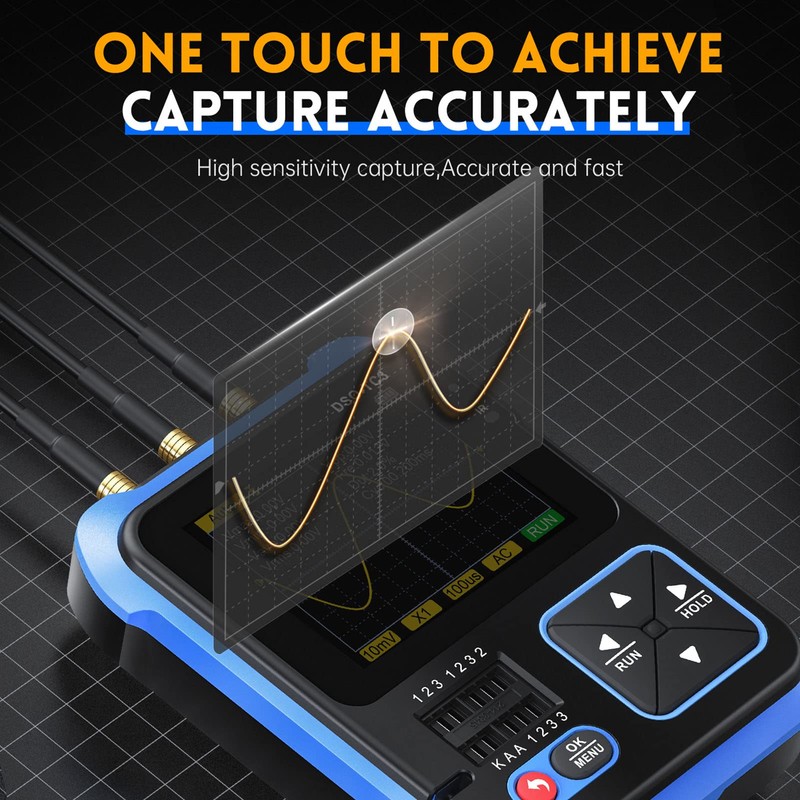 Handheld Portable Digital Oscilloscope TFT Screen Transistor Checker Tester Inductance
