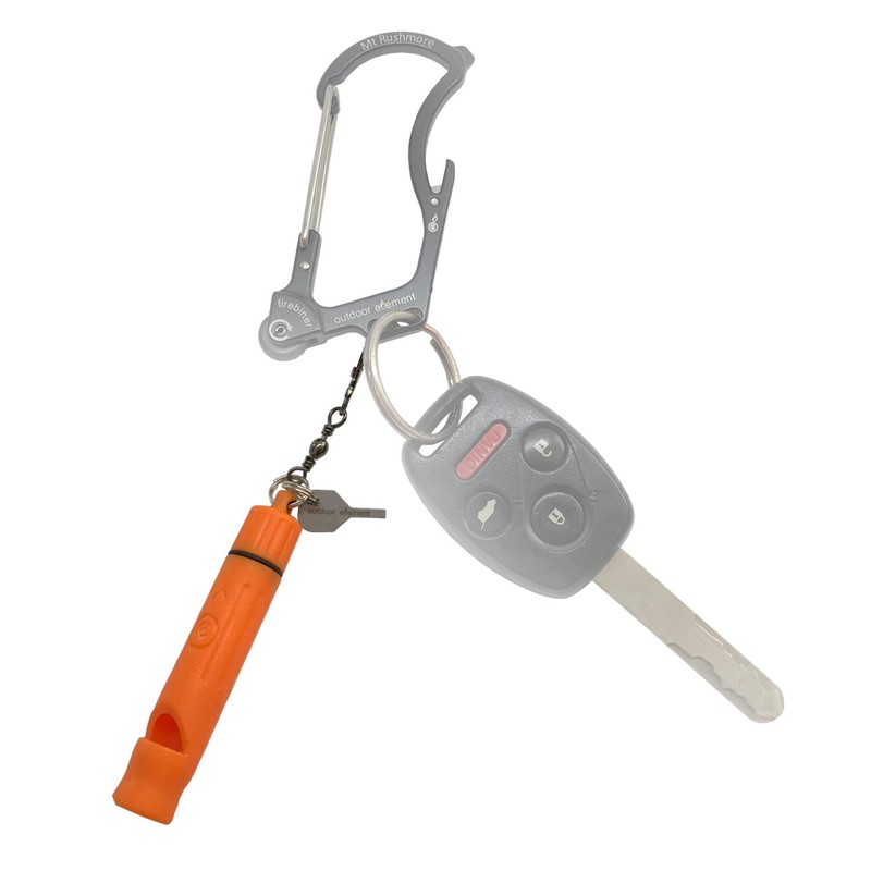 OUTDOOR ELEMENT Firebiner and Wombat Whistle - (COMBO-PACK) Fire Starter,