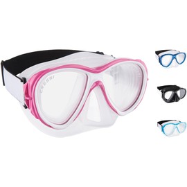 Cressi Samoa Mask - Diving And Snorkelling Mask, Transparent/Pink, One Size, Unisexsex Adult