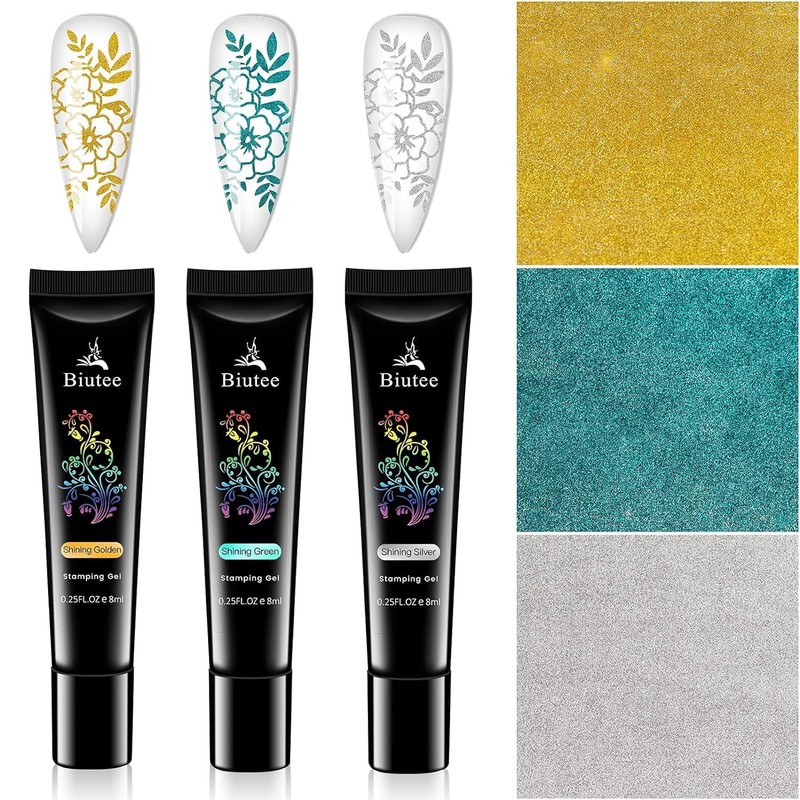 Biutee Stamping Gel Nail Art 12 Colours UV Set Stamping