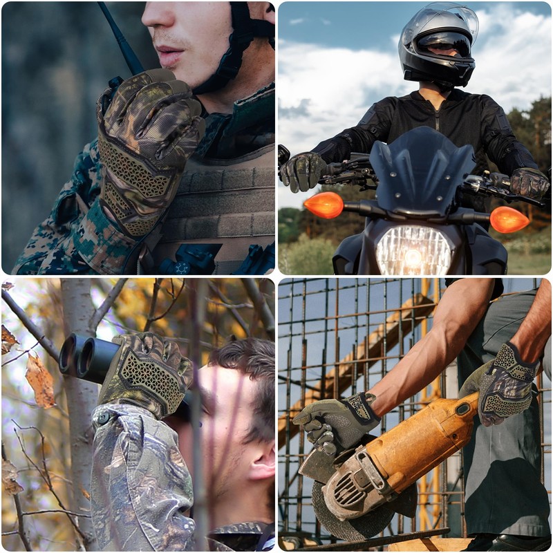 HANDLANDY Utility Work Gloves with Grip for Men, Flexible Impact