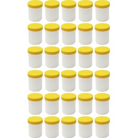 30 Ointment Containers / Cream Containers High 25 ml Capacity with Yellow Lids Made in Germany