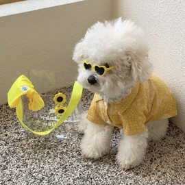Red Pet Sunglasses Cute Pet Dog Sunglasses Cat Glasses Heart Sun Flower Glasses for Small Dogs Cat Accessories Photos Props Pets Party Decor Dog Sunglasses