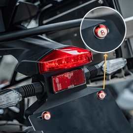 Temzzer License Plate Bolts 4 PCS Car Tag Screws 8 Ball Car Plate Frame Fasteners for Most Vehicle Motorcycle (Red)