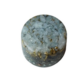  Blue Calcite Single Crystal Small Tower Buster Orgone Generator Energy Accumulator PERFECT GIFTING TOOL! Made using Advance Harmonics Orgonite Many Beautiful Ingredients! (Blue Calcite)